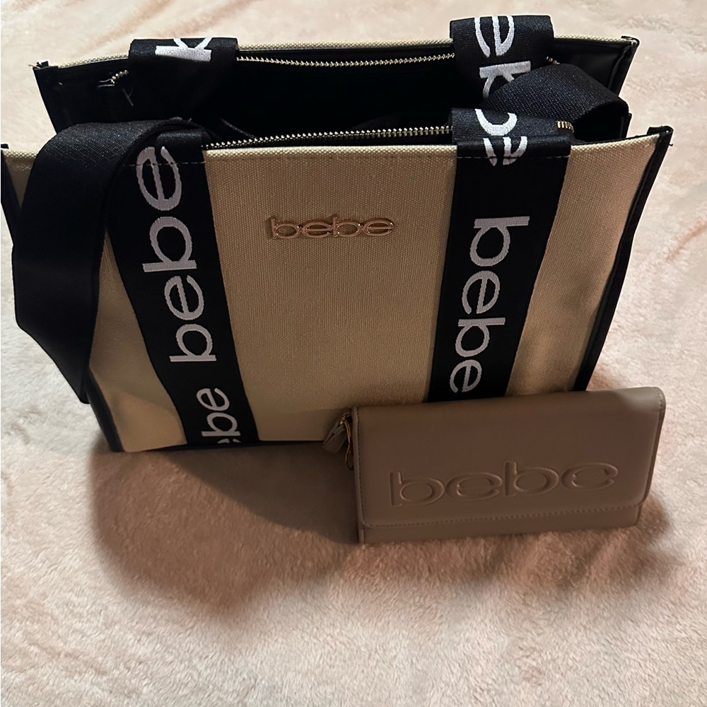 Bebe set.  Crossbody and wallet